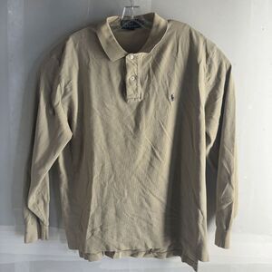 Polo Ralph Lauren Green Pony Brown 2 Button Long Sleeve Size XL 100% Cotton